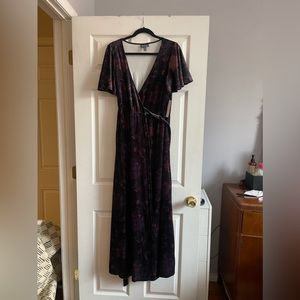 Velvet maxi dress.